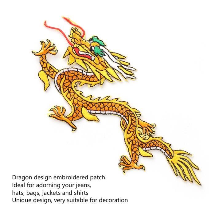YID Autocollant en tissu Chinese dragon fabric stickers, DIY clothing  sewing decoration decoration mercerie thermocollant - Cdiscount Beaux-Arts  et Loisirs créatifs