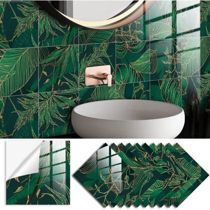 10 Pièces Stickers De Carreaux, Stickers Carrelage Pour Cuisine,Autocollant Carrelage Cuisine