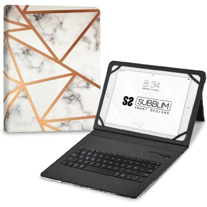 Funda Tablet Keytab Pro Bt Trendy Marmol Blanco[w7438] - Cdiscount ...