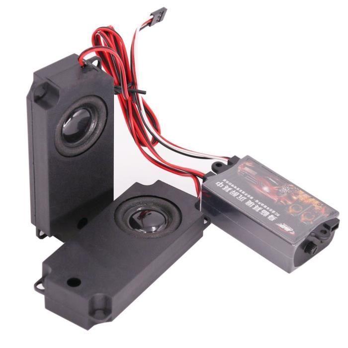 Module Simulateur Sonore Pour Voiture RC 1/10 – Haut-parleur Avec 10 Bruits Moteur, Réglage Volume, Compatible Récepteurs 2.4G