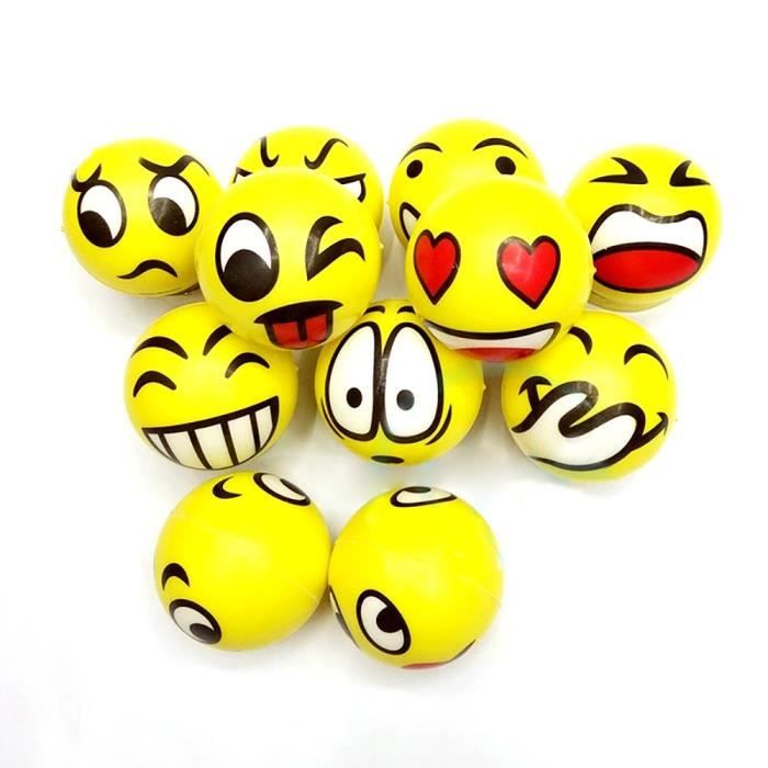 Balle Anti-Stress Emoji Boules de Stress Visage Jouet Balle de