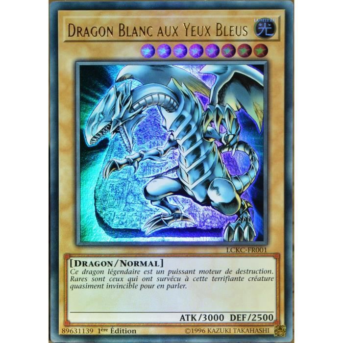 Carte YUGIOH LCKCFR001C Dragon Blanc aux Yeux Bleus NEUF FR Cdiscount Jeux Jouets Carte YUGIOH LCKCFR001C Dragon Blanc aux Yeux Bleus NEUF FR Cdiscount Jeux Jouets