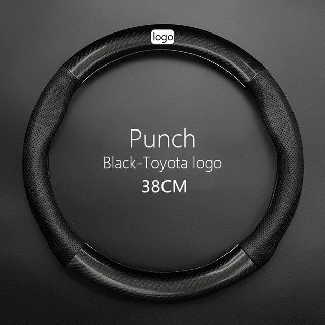 Couvre Volant Voiture, Housse Volant Voiture Cuir Universelle Protection Volant Antidérapante Respirante élasticité Microfibre Cache Volant Voiture 37-38cm Noir Rouge