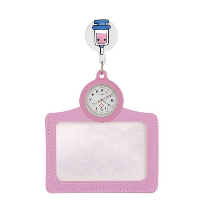 Montres D'Infirmière SPORWAY - Lot De 4 | Clip Rétractable - Cadran Lumineux | Pour Étudiants & Soignants