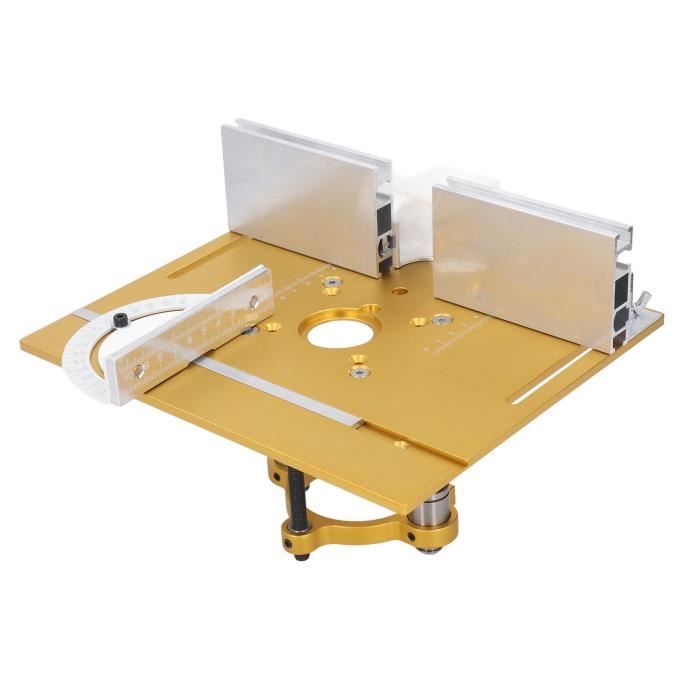 Baoblaze Table De Toupie Aluminium - Plaque Insertion Fraisage Bois Établi Scie