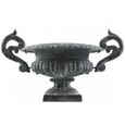Vase Vasque Chambord Jardinière de Pilier Pot de Fleur en Fonte 29x44x44cm-1