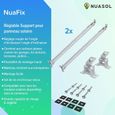 NuaSol Kit de montage pour centrale électrique de balcon | 4 supports de panneau solaire | 30°-60° | support de panneau solaire-1