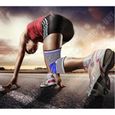 TD® Genouillères de sport en nylon, genouillères de basket-ball de cyclisme, genouillères chaudes et antidérapantes tricotées, rouge-1