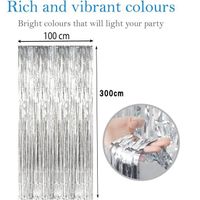 Lot De 5 Rideaux Métalliques Tinsel Doré - 1x2 M Chacun - Décoration De Fête Scintillante - Pour Fond Photo, Anniversaire, Noël