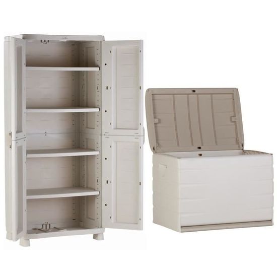 Plastiken Coffre En Resine 260l Vide Et Armoire De Rangement
