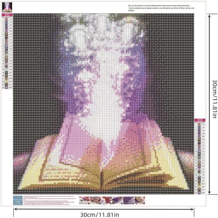 Diamond Painting Dragon Coloré, Grand Format Broderie Diamant Kit Complet 100X50Cm Diy 5D Strass