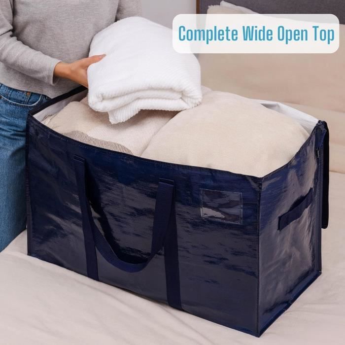 Lot De 2 Sacs De Rangement Extra Larges Avec Sangles De Sac à Dos, Déménagement, Voyage, Camping