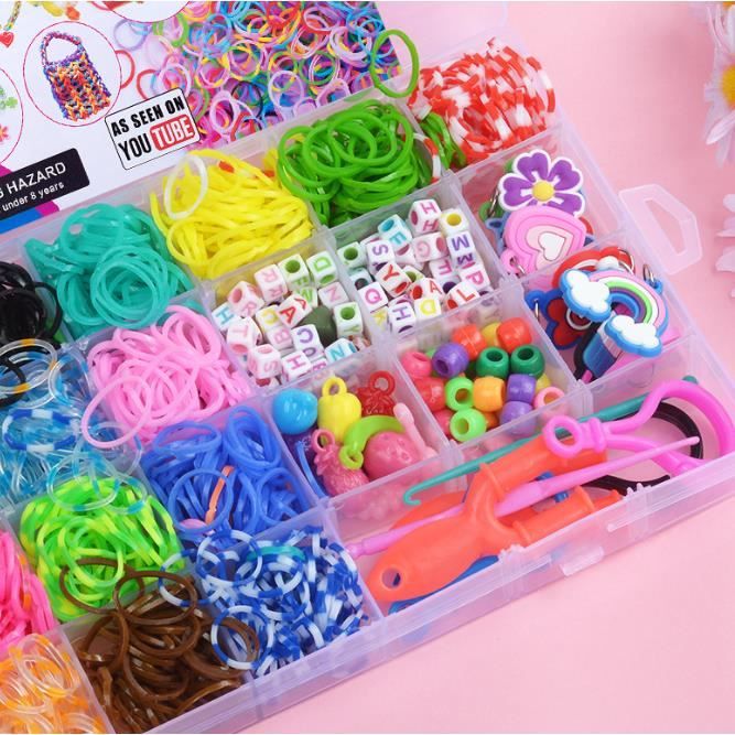 Elastique Bracelet Kit, Bricolage Elastique Enfant Elastiques pour  Bracelets Kit Elastiques Loom Rubber, Perles Bracelet Fabrication -  Cdiscount Jeux - Jouets