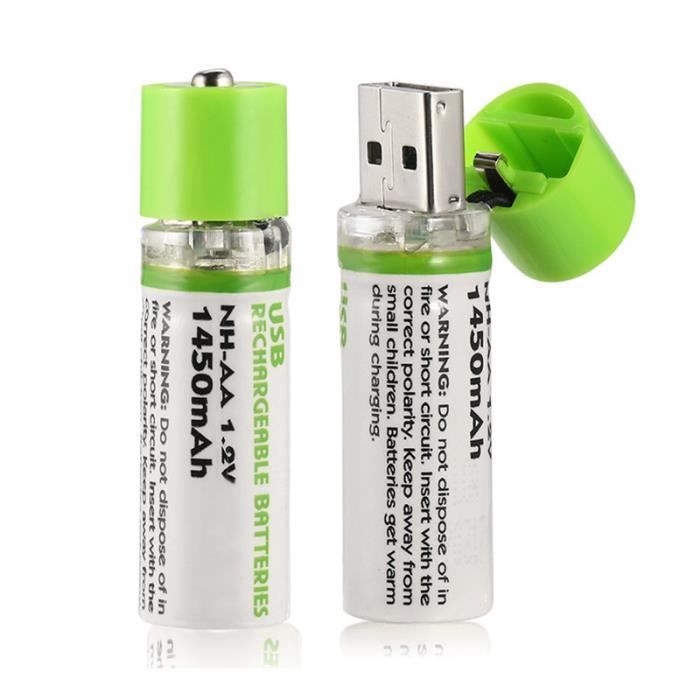 Hot la vente de piles rechargeables USB 1,2V AAA Ni-MH 1450mAh Batterie AA  pour MP3 / jeu Contraler - Chine Batterie AAA et USB prix