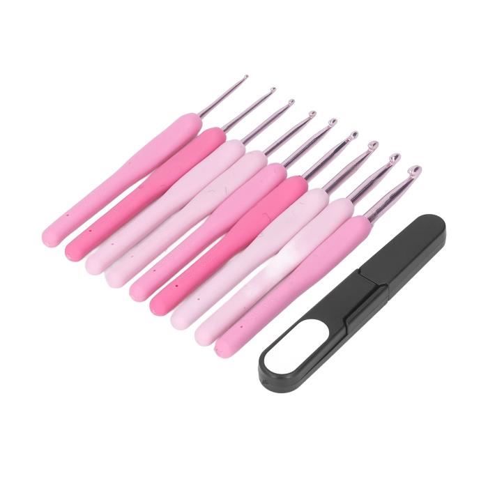 Crochets au crochet - HURRISE - Ensemble de 9 crochets en aluminium ...
