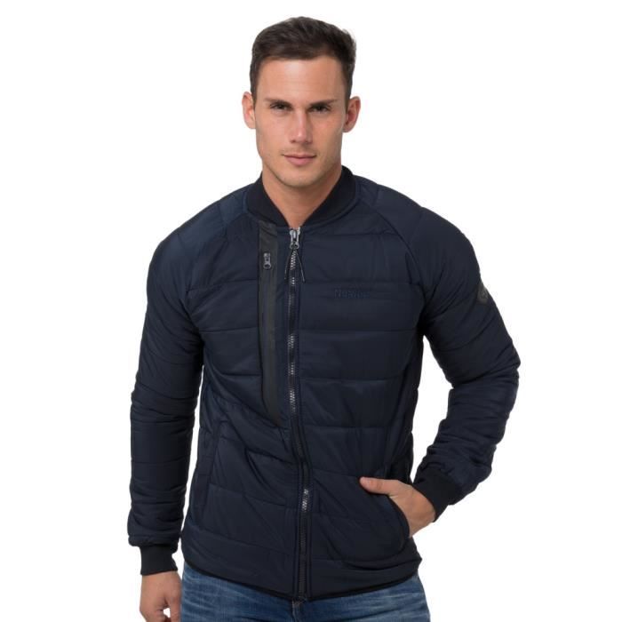 Doudoune fine GEOGRAPHICAL NORWAY COMPACT Homme Bleu Homme Molletonnee Fermeture Bleu Cdiscount Pret a Porter