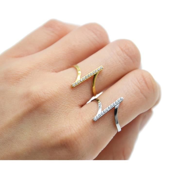 Bague ronde hot sale avec barre