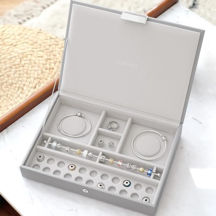 Stackers – Boîte à bijoux classique avec couvercle pour breloques,  gris[S166] - Cdiscount Maison