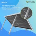 NuaSol Kit de montage pour centrale électrique de balcon | 4 supports de panneau solaire | 30°-60° | support de panneau solaire-2