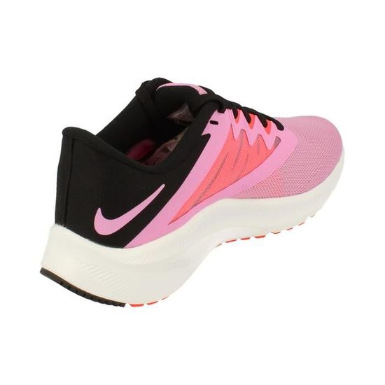 Chaussures De Running Nike Quest 3 Pour Femme – Noir Et Rose, Taille 38.5 EU – Confort Et Style Pour La Course Longue Distance