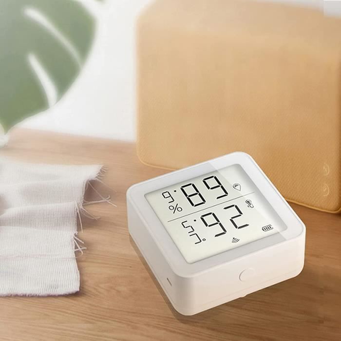 LSENLTY Thermomètre hygromètre WiFi amélioré, capteur de température  d'humidité intelligent avec alerte de notification par application, réponse  rapide et capteur d'humidité de la batterie de 90 jours pour la maison  (prend uniquement