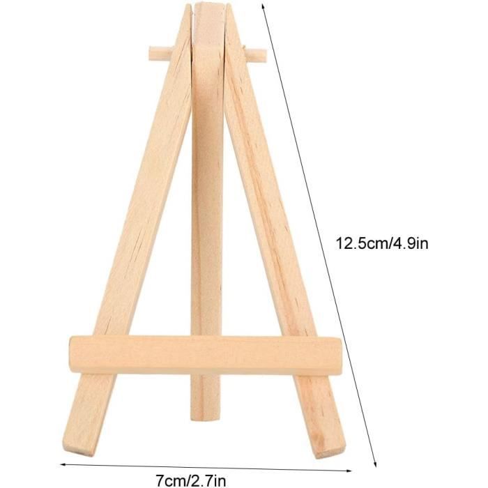 Towviy Lot De 8 Mini Chevalets En Bois - Support Réglable Pour Toile, Photo, Téléphone - Idéal Déco Table