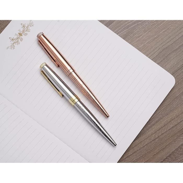 Coffret cadeau stylo à bille en bois de luxe avec présentoir pour stylo  professionnel, joli stylo d'écriture avec boîte et recharges d'encre gel 