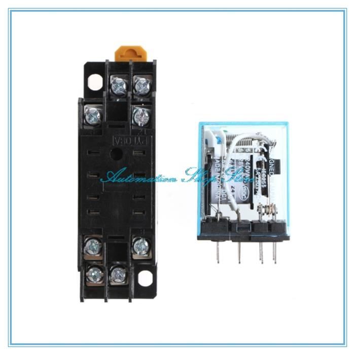 Mini relais 12V 24V DC 110V 220V AC, bobine polyvalente DPDT avec — free download