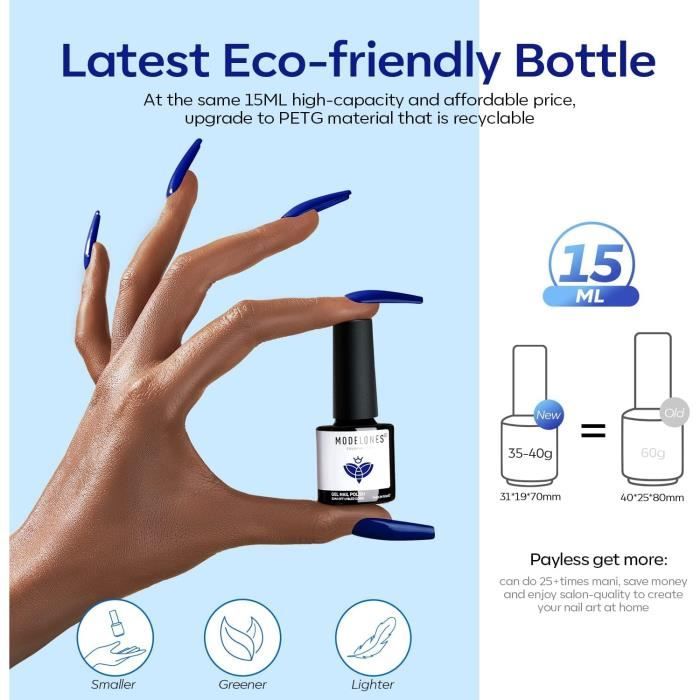 Vernis Semi Permanent UV - LED TwinCoat 2 En 1 Base Et Finition Ultra Brillante - 15 Ml