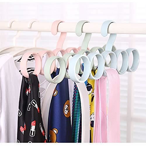 DOITOOL Porte-Écharpes Suspendu - Lot De 5 Cintres Métalliques Rose Gold - Range Cravates, Ceintures, Foulards Et Pashminas - Gain De Place Dans Le Placard