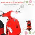 Scooter électrique pour enfants Vespa Homcom - Rouge-3