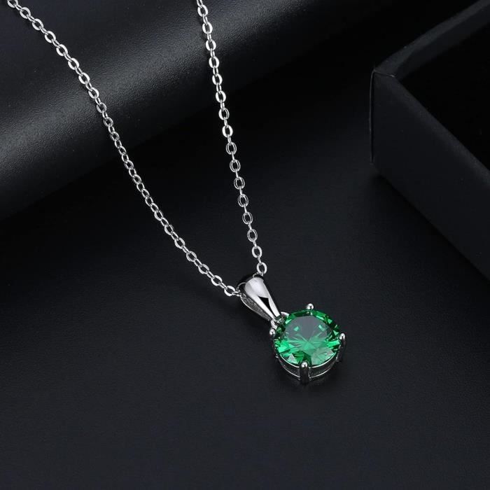 Collier Pendentif En Argent Sterling 925 Pour Femmes - Forme Plante - Chaîne à Maillons - Pendentif 23x21 Mm - Idéal Cadeau