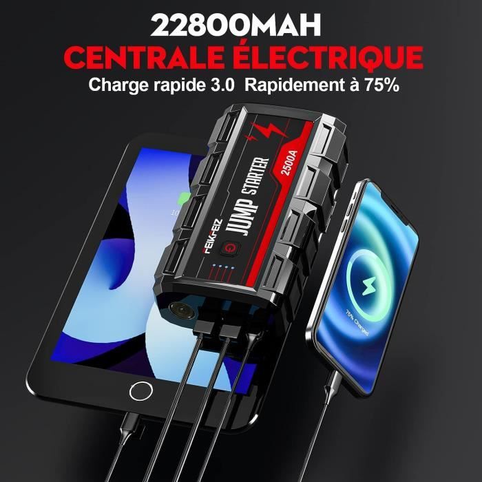 Booster Batterie Voiture Katoroe 23800mAh - Démarreur 4000A + Compresseur 150PSI