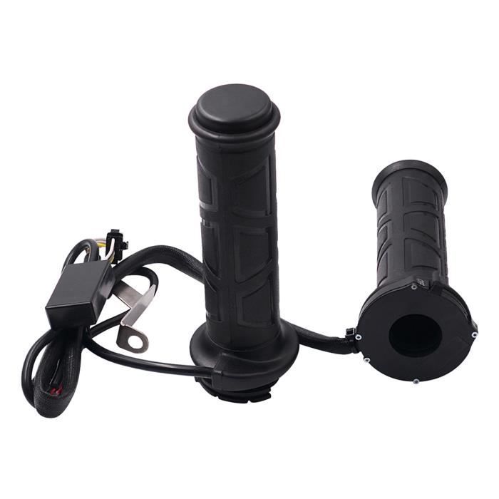Poignées Chauffantes Moto 12V Avec Interrupteur | 2 Températures (50°C/70°C), Antidérapantes, étanches, Pour Guidon 22mm (7/8")