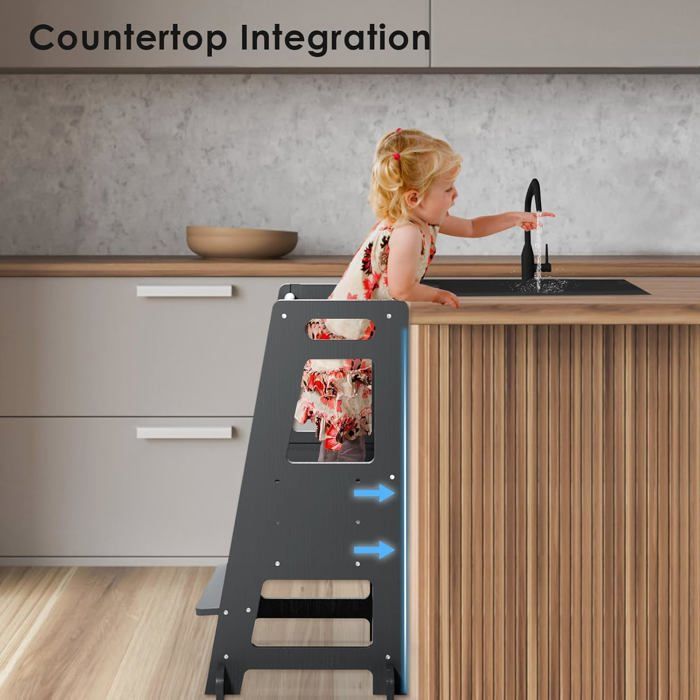 Kotsy Tour d'apprentissage pour Enfant avec Tableau de Craie détachable,Tour d'apprentissage Enfant Tour d'observation 3 hauteurs réglables pour Table à Manger Aide à la Cuisine(Blanc Kotsy Tour d'apprentissage pour Enfant avec Tableau de Craie détachable,Tour d'apprentissage Enfant Tour d'observation 3 hauteurs réglables pour Table à Manger Aide à la Cuisine(Blanc