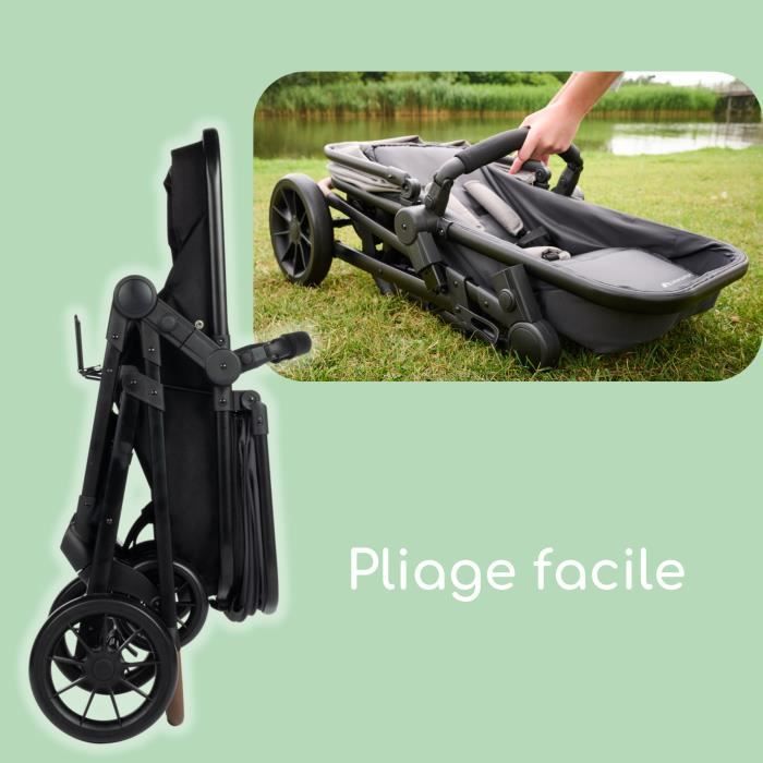 BEBECONFORT HAZE Poussette 3 en 1 i Size Nacelle Siege auto Gr0 Habillage pluie inclus naissance jusqu a 22Kg Tinted Gray Cdiscount Puericulture Eveil bebe