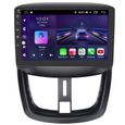 Junsun Autoradio Android 12 4Go+64Go pour Peugeot 207(2006-2015)Carplay & Android Auto,9 pouces Écran Tactile GPS WiFi Bluetooth-0
