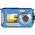 Appareil Photo Etanche Full HD 1080p Camescope Numerique 24 MP Enregistreur Vidéo Selfie Caméscope Double écran DV Enregistrement-0