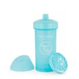 Twistshake Biberon anti-fuite avec bec dur et mixeur de fruits-360ml - Bouteille d'eau pour bébé - Tasse à bec sans BPA-6m+- Bleu-0