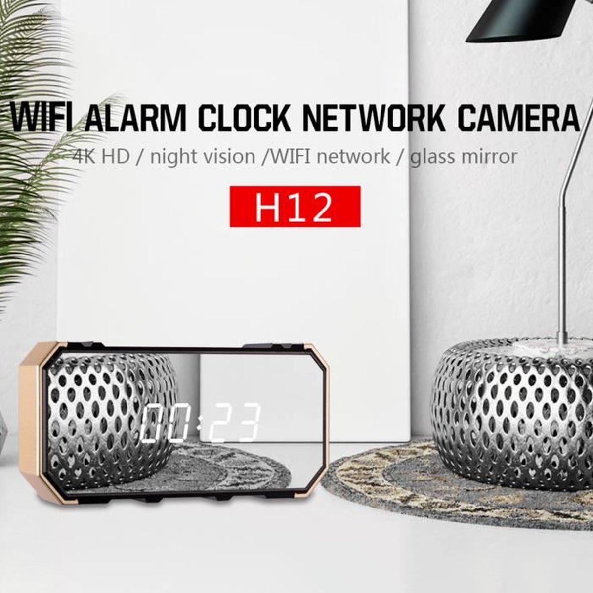 1080p Hd Wifi Camera Espion Cache Reveil Camera De Surveillance De Securite De Securite A La Maison Camera De Vision Nocturne Wifi Achat Vente Camera Miniature Cdiscount