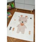 Tapis enfant - NAZAR RUGS - Happy - 80x150 cm - Motif renne - Marron