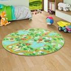Snapstyle - Tapis de jeu pour enfant rond - camping vert - 100 cm