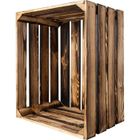 Caisse de rangement en bois flammé - CREATIVE DECO - 50 x 40 x 30 cm - Style vintage