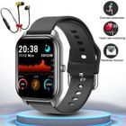 DUODUOGO Montre Connectée Homme Femme - Montre Intelligent tactile Fréquence cardiaque-calories Smart watch Sport +Casque Bluetooth+sangle