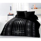 HOME LINGE PASSION Parure de couette Microfibre STEEVY 220x240cm et 2 taies d'oreillers 63x63cm Noir