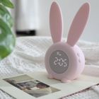 LOVEBAY Moe lapin lumière de nuit chronomètre en silicone induction petit réveil son horloge de chronométrage veilleuse