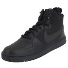 Basket Court Borough Mid Noir - Nike - Homme - Cuir - Lacets - Plat