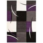 UN AMOUR DE TAPIS tapis salon 160x230 tissé violet rectangle motif géométrique VIRGULADA