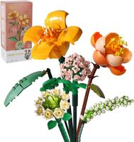 Construction Bouquet de Fleurs 456 Pièces, Vitalité Fleurs artificielles, pour la Maison ou Cadeau Noël/Saint Valentin