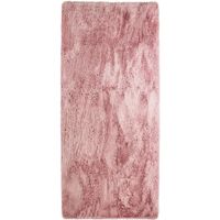 Tapis de Salon ou Chambre Shaggy - Neo Yoga- Tapis Lavable à Base Fine en Microfibre Poils Longs Extra Doux Rose 80 x 180 cm
